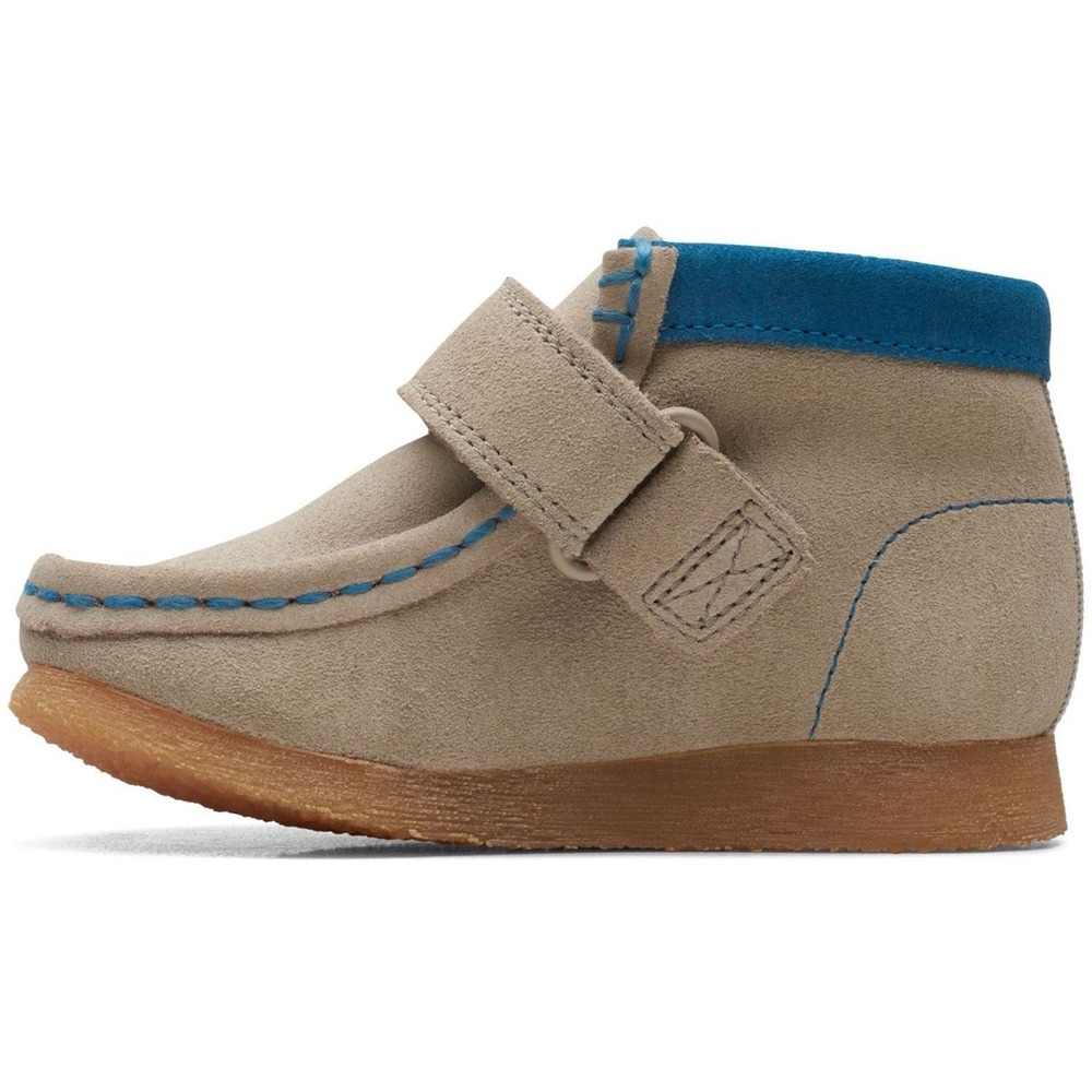 CLARKS New Wallabee Bootie US 6.5W Big Kid Sand Comb LEATHER Toddler Shoes Suede